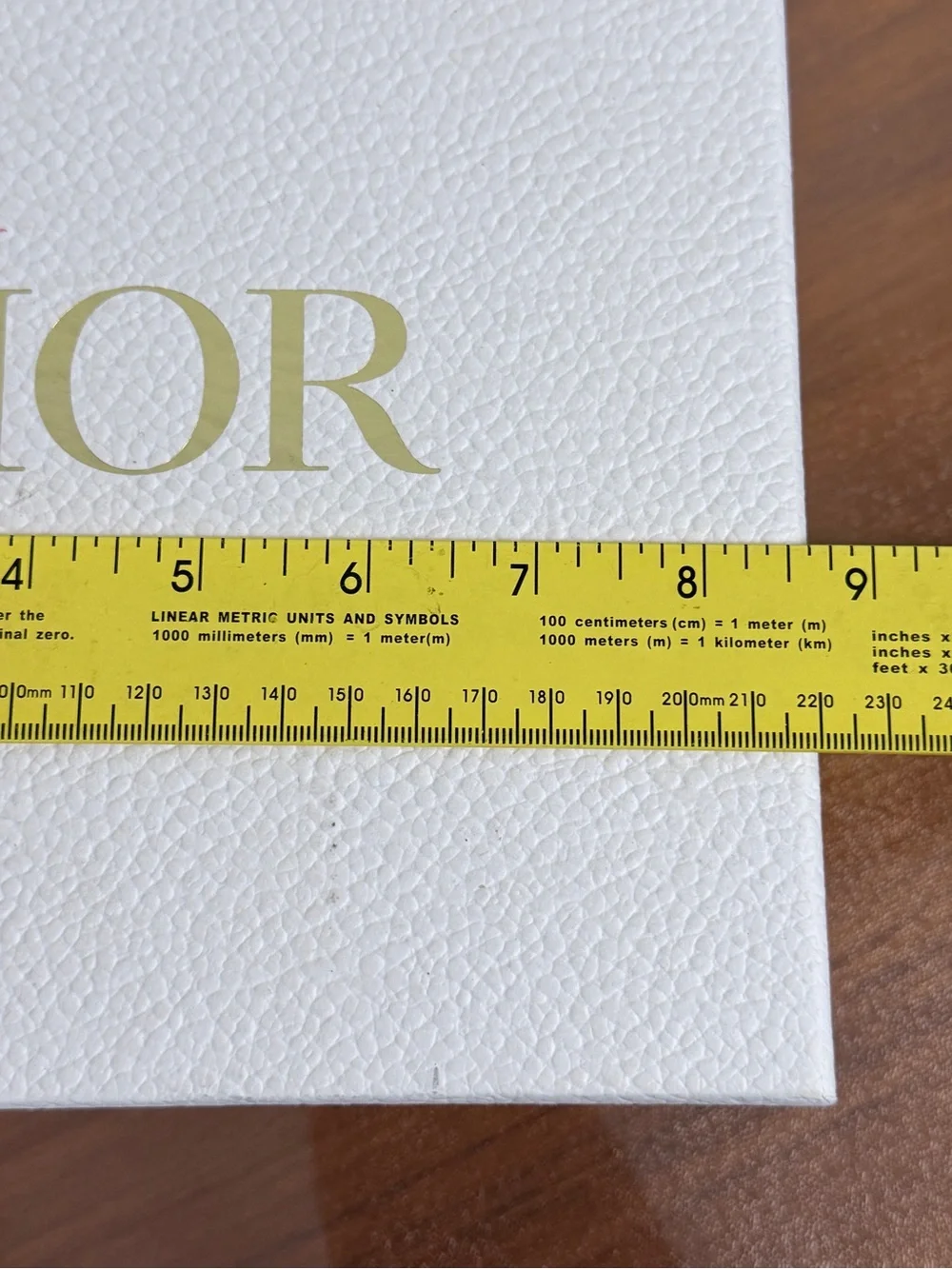 Dior White Box with Gold Logo 8.5x8.5x4 Authentic